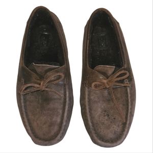 UGG Slippers Byron Men's Size 12 Brown Leather House Shoes Moccasins Loafers